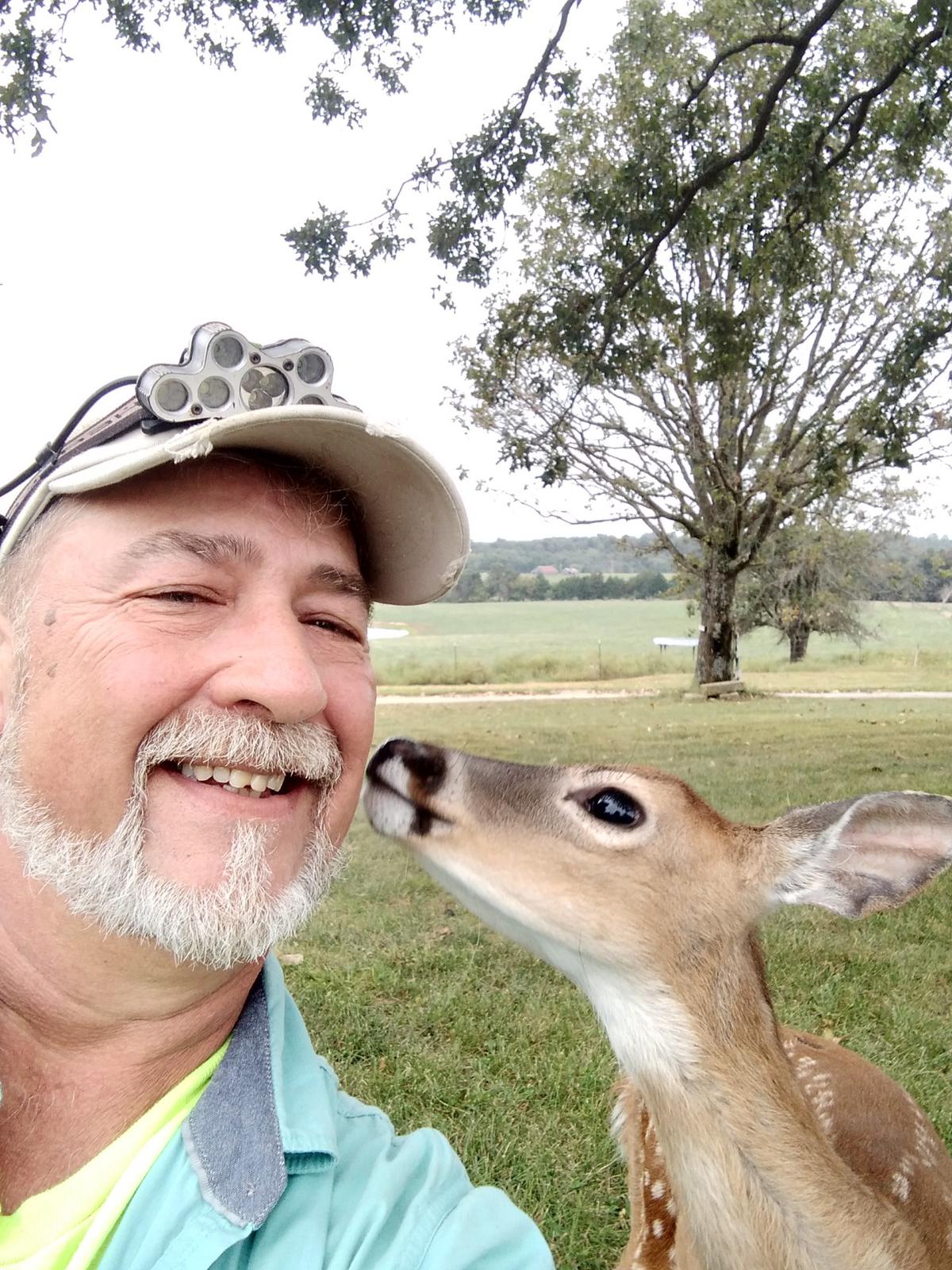 A customers pet deer. He thought he was a dog. So Cute!