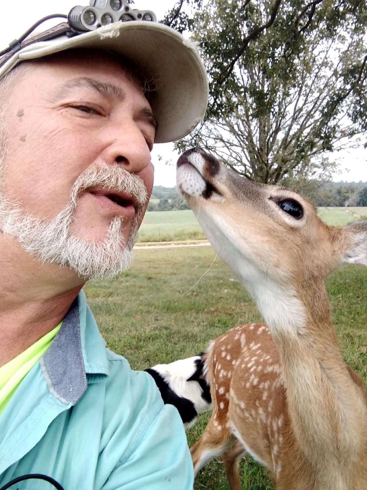 A customers pet deer. He thought he was a dog. So Cute!