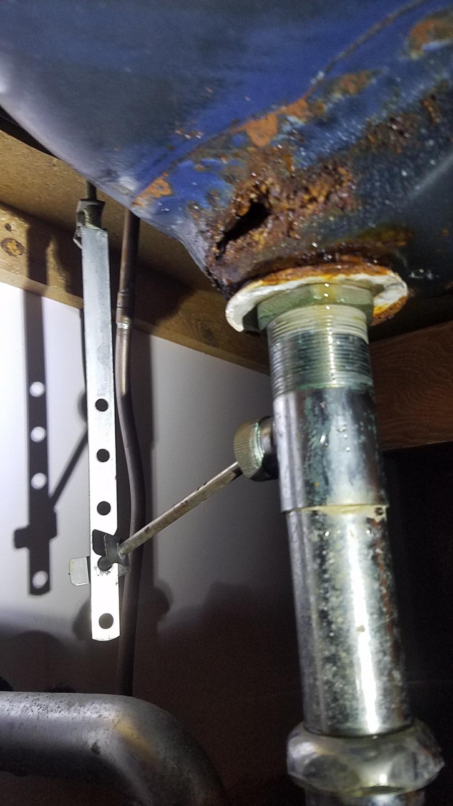 Ummm, I think I found the problem... bathroom sink in rusted out.