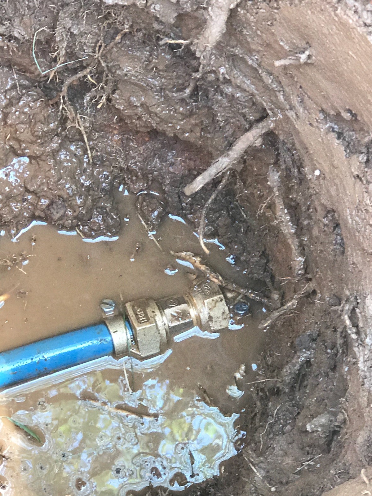 During - Repairing Main Water Line in Springfield, MO