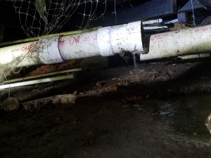 Here's a separated main drain under a house. It was a challenging job to say the least!