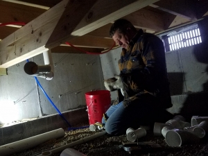 This is Randy building new drain lines (roughing-in)under a new house. He truly is a master of his craft!