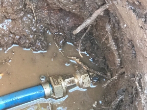 During - Repairing Main Water Line in Springfield, MO